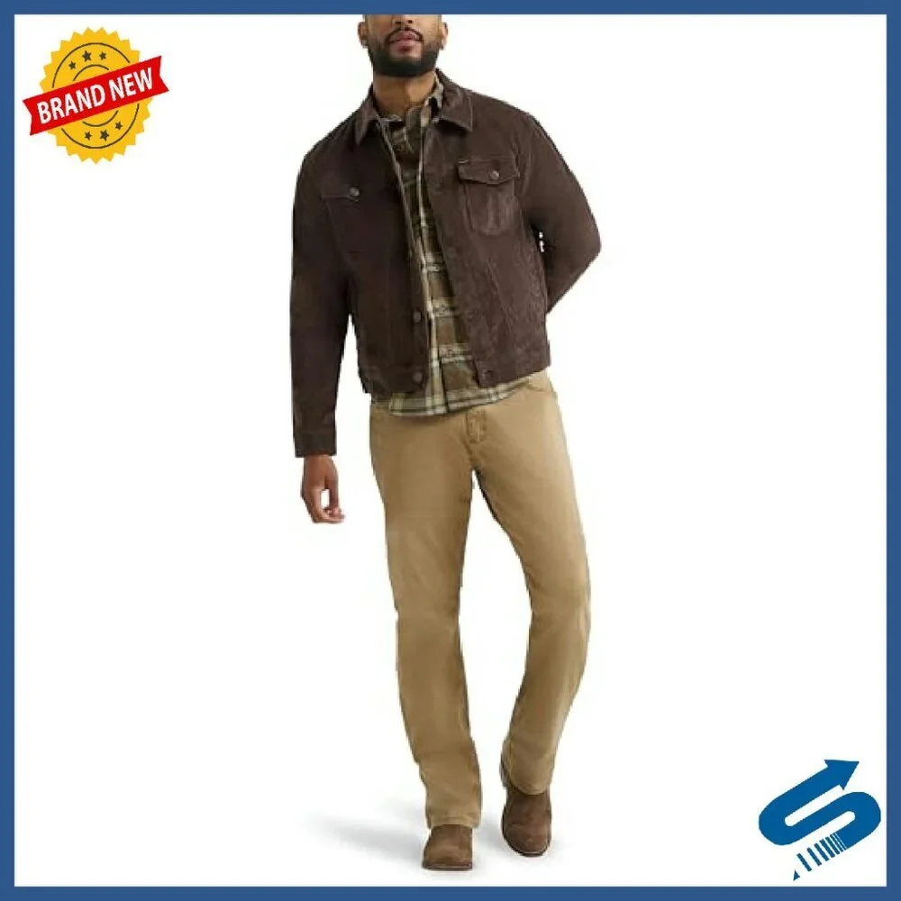 Men's Corduroy Trucker Jacket Regular Fit 100% Cotton 4-Pocket Styling - Picture 4 of 7